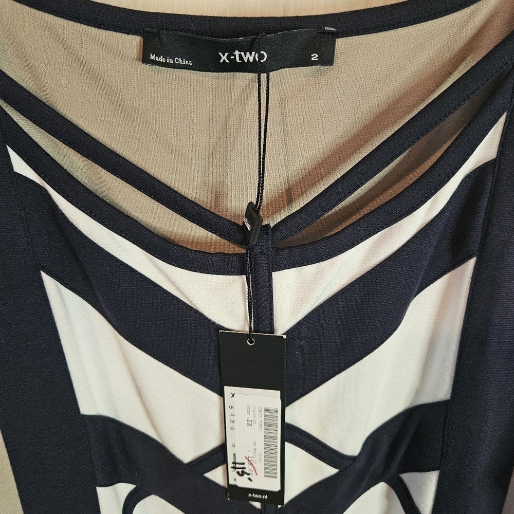 X-Two Classic Black & Tan Sleeveless Dress - Picture 5 of 6